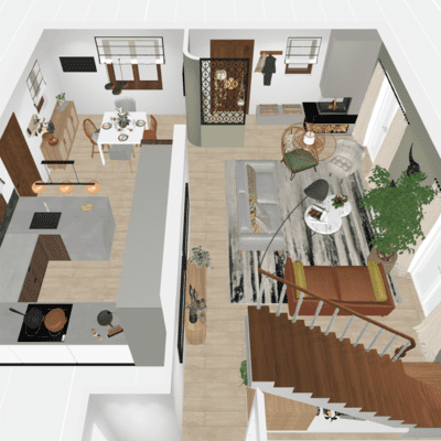 Vue aérienne en 3D Séjour Urrugne